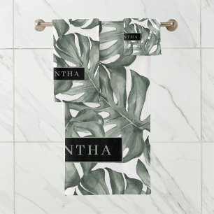 Aquarelle tropicale Oasis moderne Feuille Motif