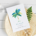 Aquarelle tropicale Palm Tree Moving Faire-part<br><div class="desc">Cette carte de faire-part tropicale en mouvement comporte une réplique de mon palmier d'aquarelle peint à la main sur un arrière - plan blanc immaculé. Les mots We've Moves sont mis dans un script de brosse moderne avec votre nouvelle adresse et les détails dans une typographie sans serif moderne. Personnalisez...</div>
