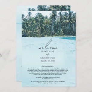 Aquarelle tropicale Palms Beach Mariage Itinéraire