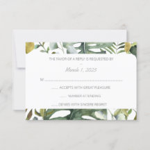 Aquarelle tropicale RSVP