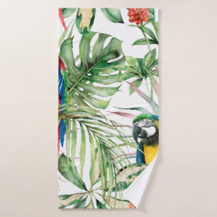 Aquarelle tropicale sans coutures motif avec perro