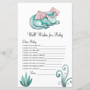 Aquarelle Turquoise Dragon Wives for Baby