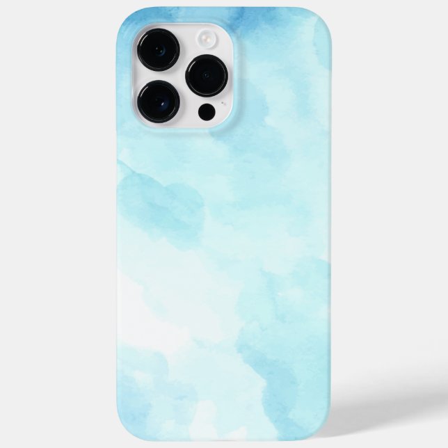 Aquarelle turquoise iPhone 14 pro max coque (Verso)