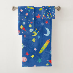 Aquarelle UFO du Motif de l'espace extra-atmosphé