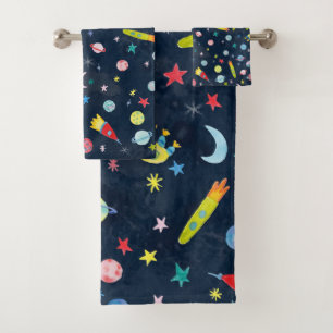 Aquarelle UFO du Motif de l'espace extra-atmosphé