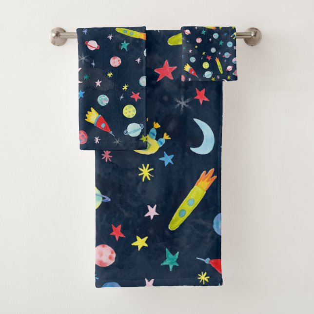 Aquarelle UFO du Motif de l'espace extra-atmosphér (En situation)