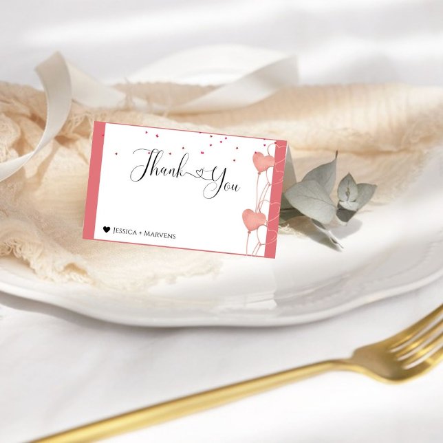 aquarelle valentine nuptiale merci cartes (Créateur téléchargé)