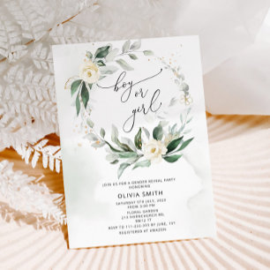 Aquarelle Verdure genre révéler invitation