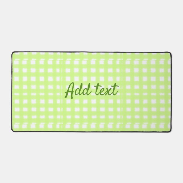 Aquarelle vert plaid ginham personnalisé ajouter t (Recto)