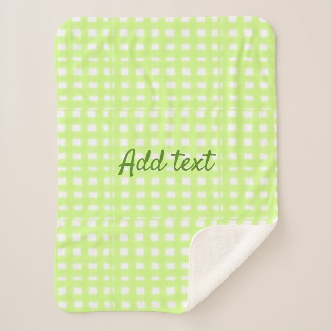 Aquarelle vert plaid ginham personnalisé ajouter t (Devant)