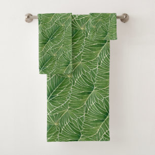Aquarelle verte Feuille  Motif