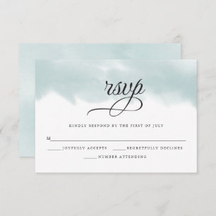 Aquarelle verte Turquoise Pale RSVP
