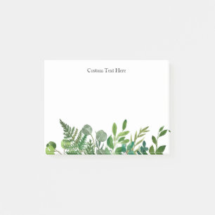 Aquarelle Vibrant Vert Texte personnalisé Post-it 