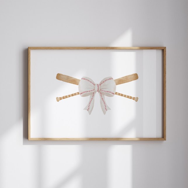 aquarelle vintage batte de baseball et affiche d'a (Créateur téléchargé)