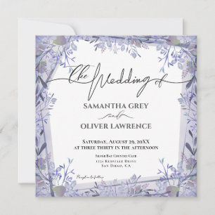 Aquarelle vintage Faire-part de mariage floral
