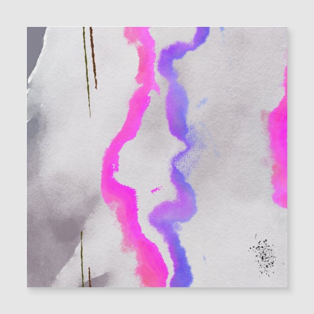 Aquarelle violet et rose Abstrait (Devant)