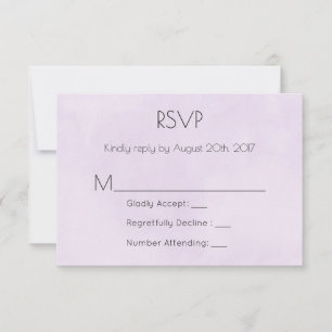 Aquarelle violet lavande RSVP