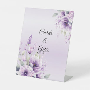 Aquarelle violet panneaux de table florale