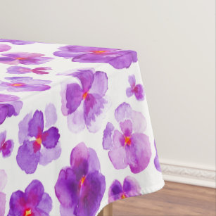 Aquarelle violet pansement nappe à fleurs florales
