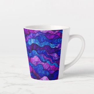 Aquarelle violette abstraite ripples mug