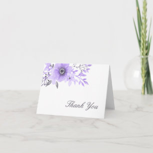 Aquarelle violette et gris Merci Floral