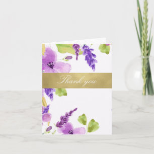 Aquarelle violette jolie Merci Floral
