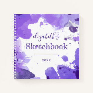 Aquarelle violette Livre d'artiste personnalisé