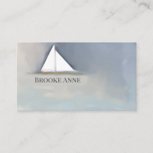 Aquarelle, Voilier, Art, Carte de visite