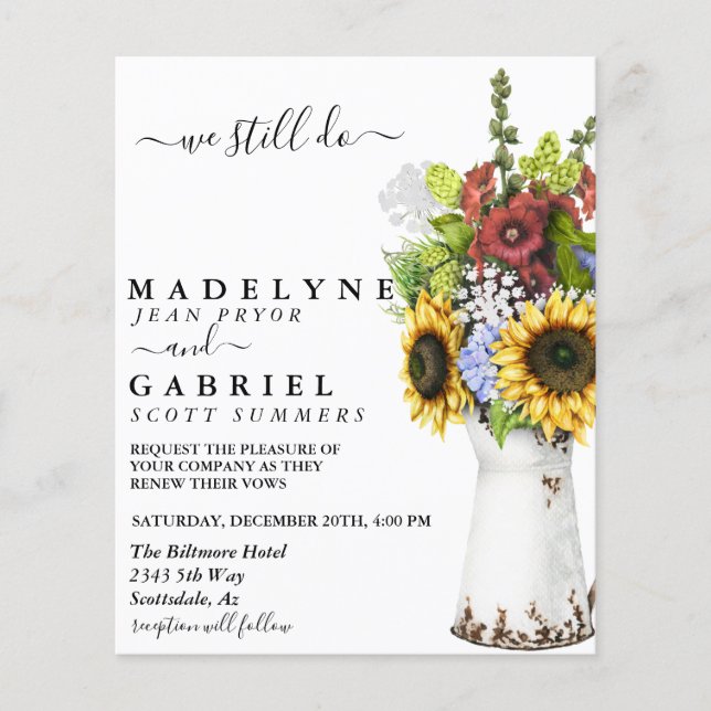 Aquarelle Whimsal Tournesol Renouvellement Toujour (Devant)