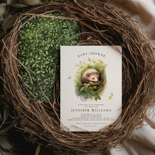 Aquarelle Whimsical baby shower Hérisson