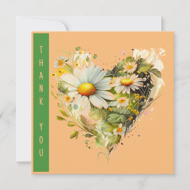 Aquarelle Whimsical Daisy Aquarelle Floral Wreath  (Devant)