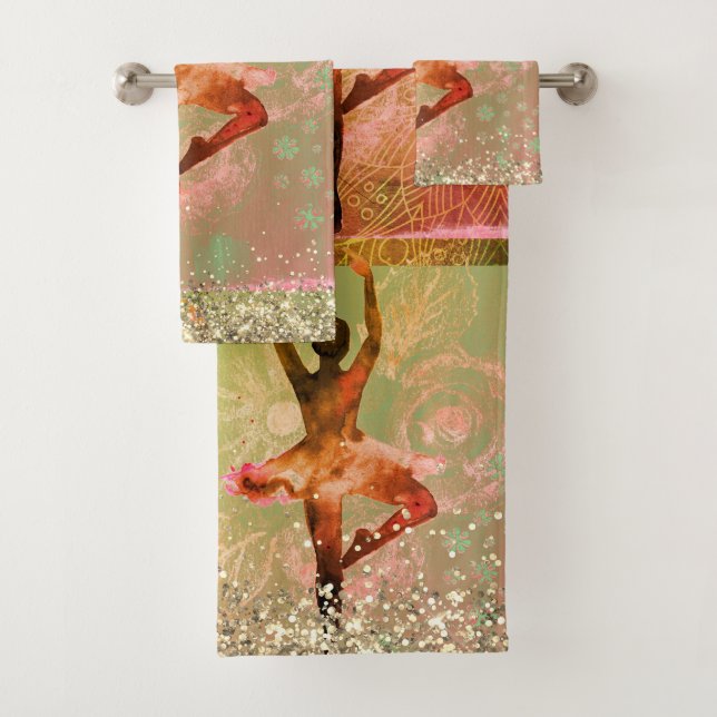 Aquarelle Whimsical Glittery Ballerina (En situation)