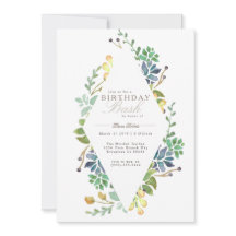 Aquarelle Whimsical | Invitation de fête d'anniver
