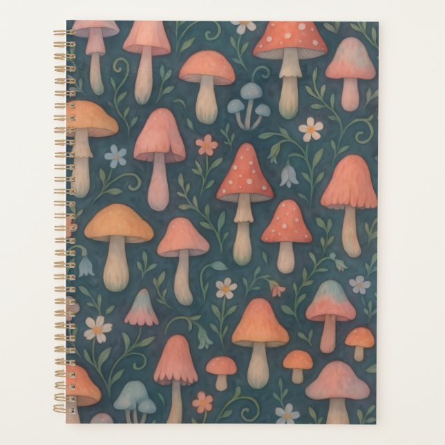 Aquarelle Whimsical Motif de champignon (Devant)