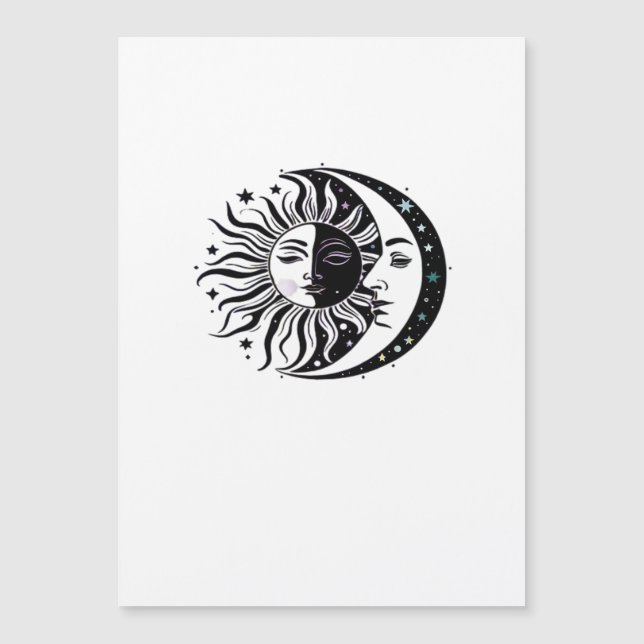 Aquarelle Whimsigoth Soleil Lune Sorcière Classiqu (Devant)
