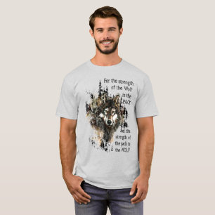 Aquarelle Wolf Animal Family Pack Citation T-shirt