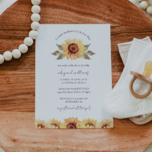 Aquarelle Yellow Sunflower Baby shower Invitation