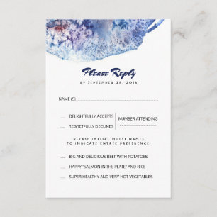 Aquarelles bleues et pourpres épousant la carte de