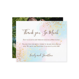 Aquarelles budgétaires Merci Mariage photo