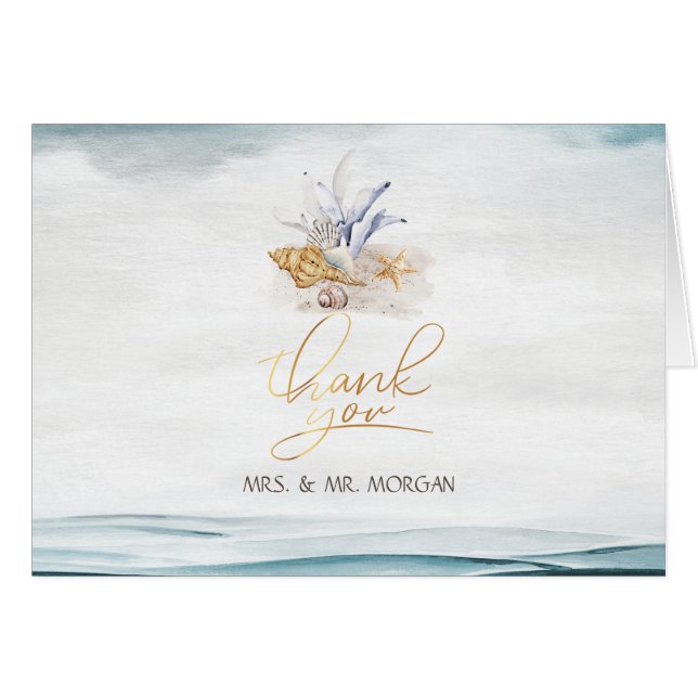Aquarelles Coquillages,Mer (Devant Horizontal)
