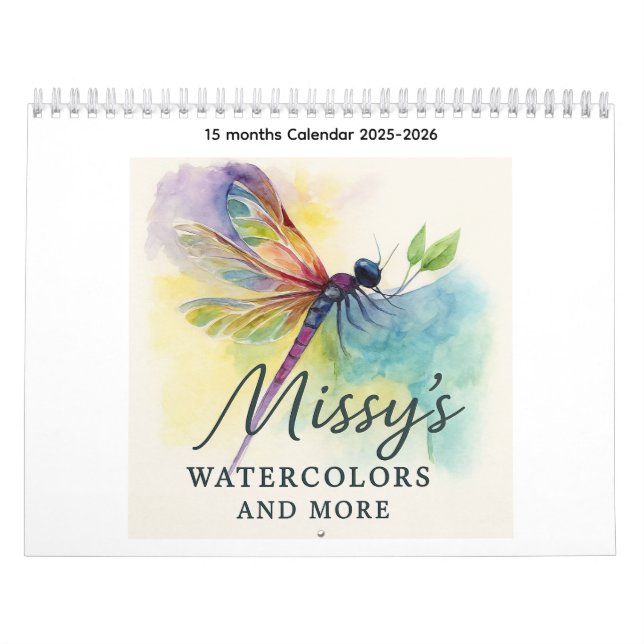 Aquarelles de Missy et plus de 15 mois Calendrier (Protection)