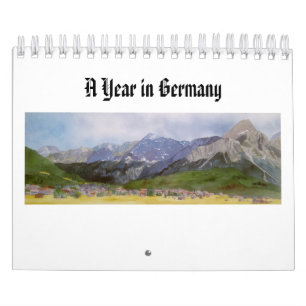 Aquarelles de paysages allemands Calendrier