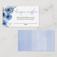 Aquarelles florales bleues garçon disquette cartes