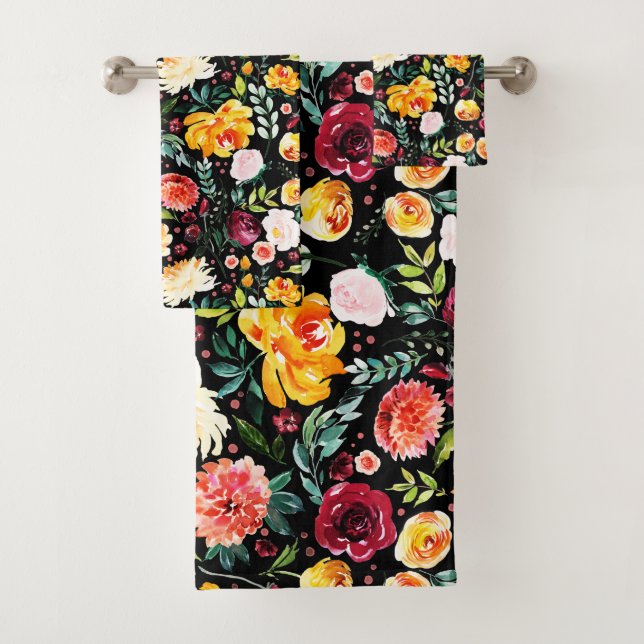 Aquarelles modernes fleurs d'été motif (En situation)