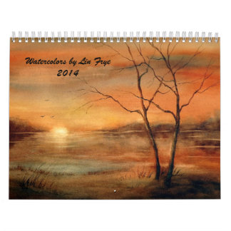 Aquarelles par le calendrier de Lin Frye 2014
