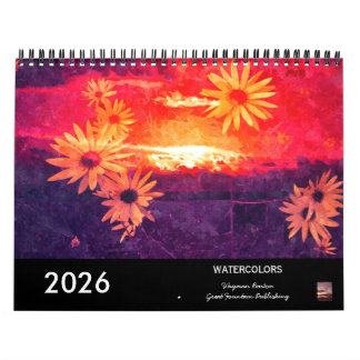 Aquarelles Paysages 2026 Calendrier