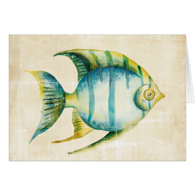 Aquarium bleu et jaune Poisson (Devant horizontal)