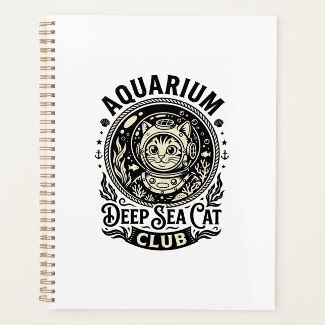 Aquarium Chat de mer profond Graphique de chat drô (Devant)