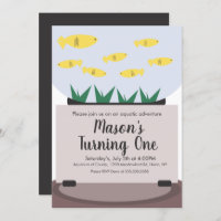 Aquarium moderne Fish Tank Invitation Anniversaire
