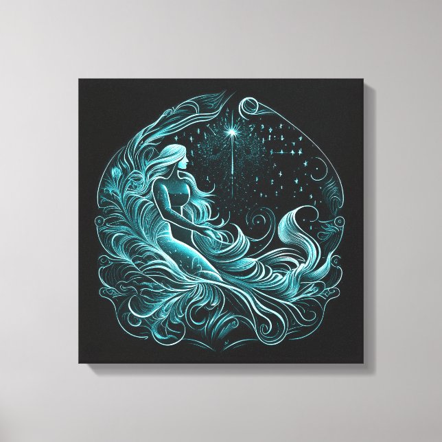 Aquarius—20 janvier-18 février Imprimer la toile (Recto)